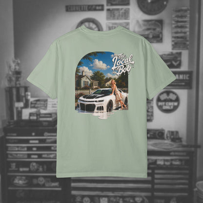 Camaro ZL1 Pinup Tee — 1950s Drip Art T-Shirt