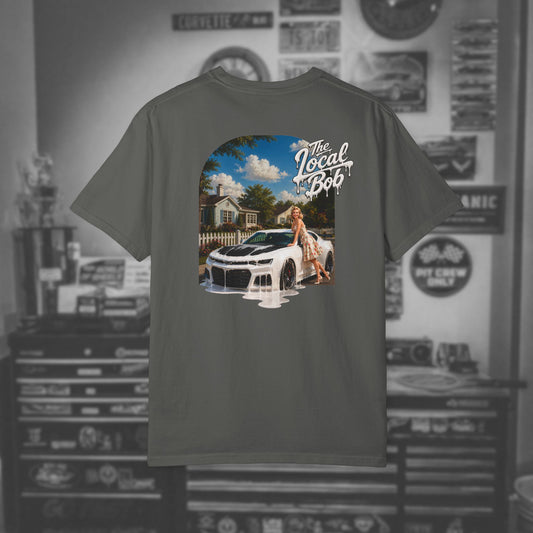 Camaro ZL1 Pinup Tee — 1950s Drip Art T-Shirt