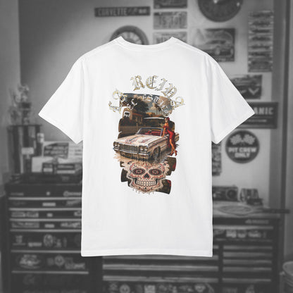 Lowrider Skull Tee — La Reina - Dia los Muertos Graphic T-Shirt