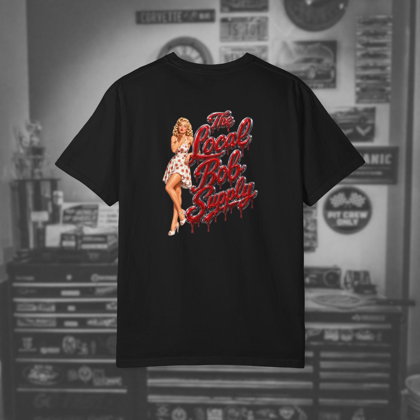 Retro Pin-Up — "The Local Bob Supply" Graphic Tee