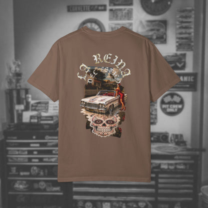 Lowrider Skull Tee — La Reina - Dia los Muertos Graphic T-Shirt