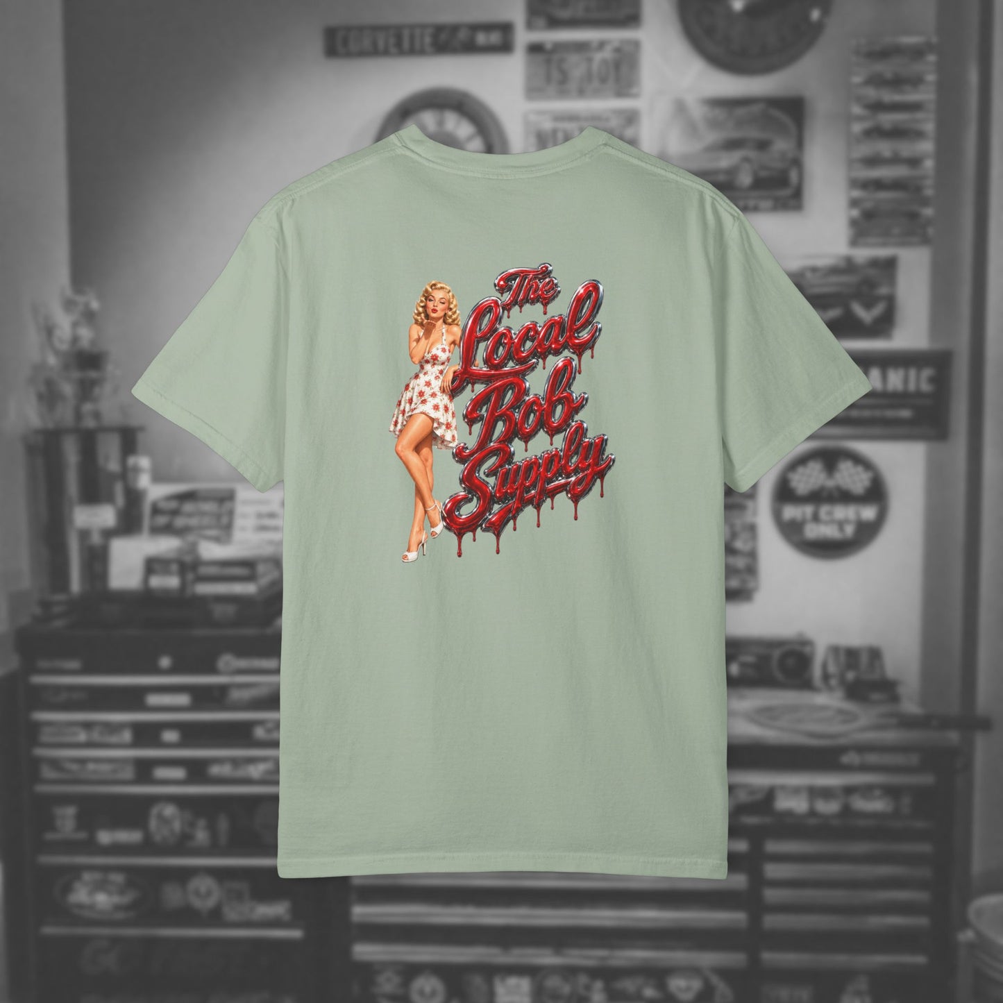 Retro Pin-Up — "The Local Bob Supply" Graphic Tee