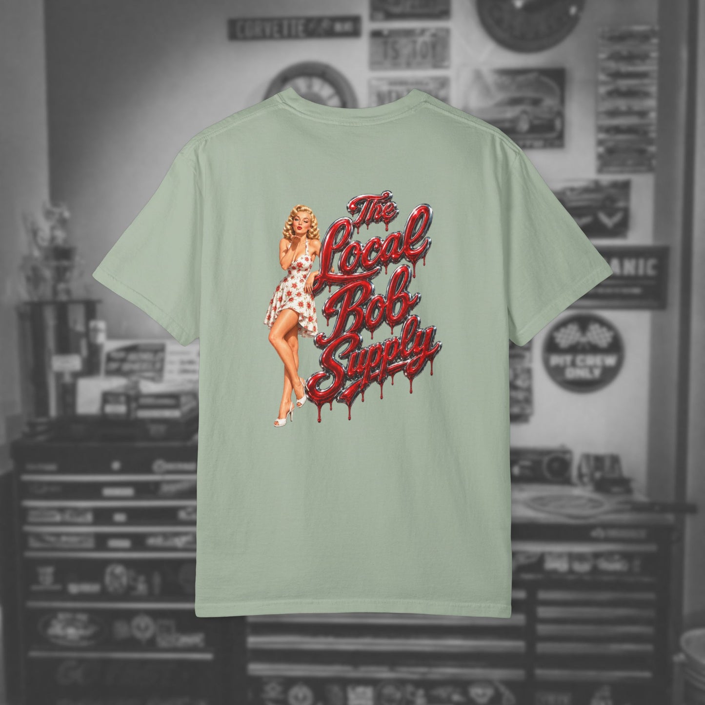 Retro Pin-Up — "The Local Bob Supply" Graphic Tee