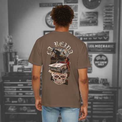 Lowrider Skull Tee — La Reina - Dia los Muertos Graphic T-Shirt