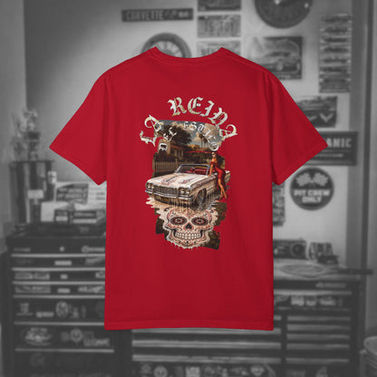 Lowrider Skull Tee — La Reina - Dia los Muertos Graphic T-Shirt