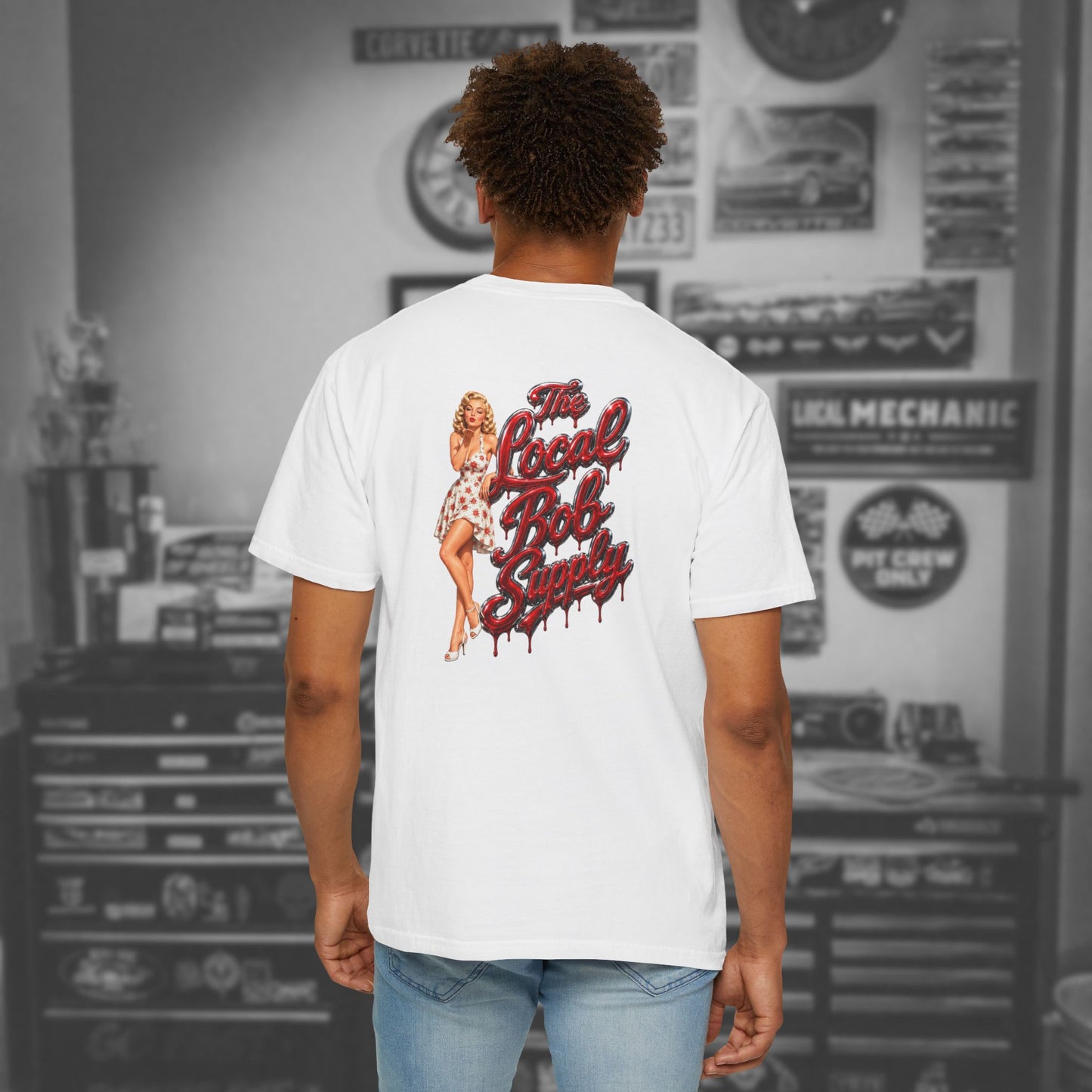 Retro Pin-Up — "The Local Bob Supply" Graphic Tee