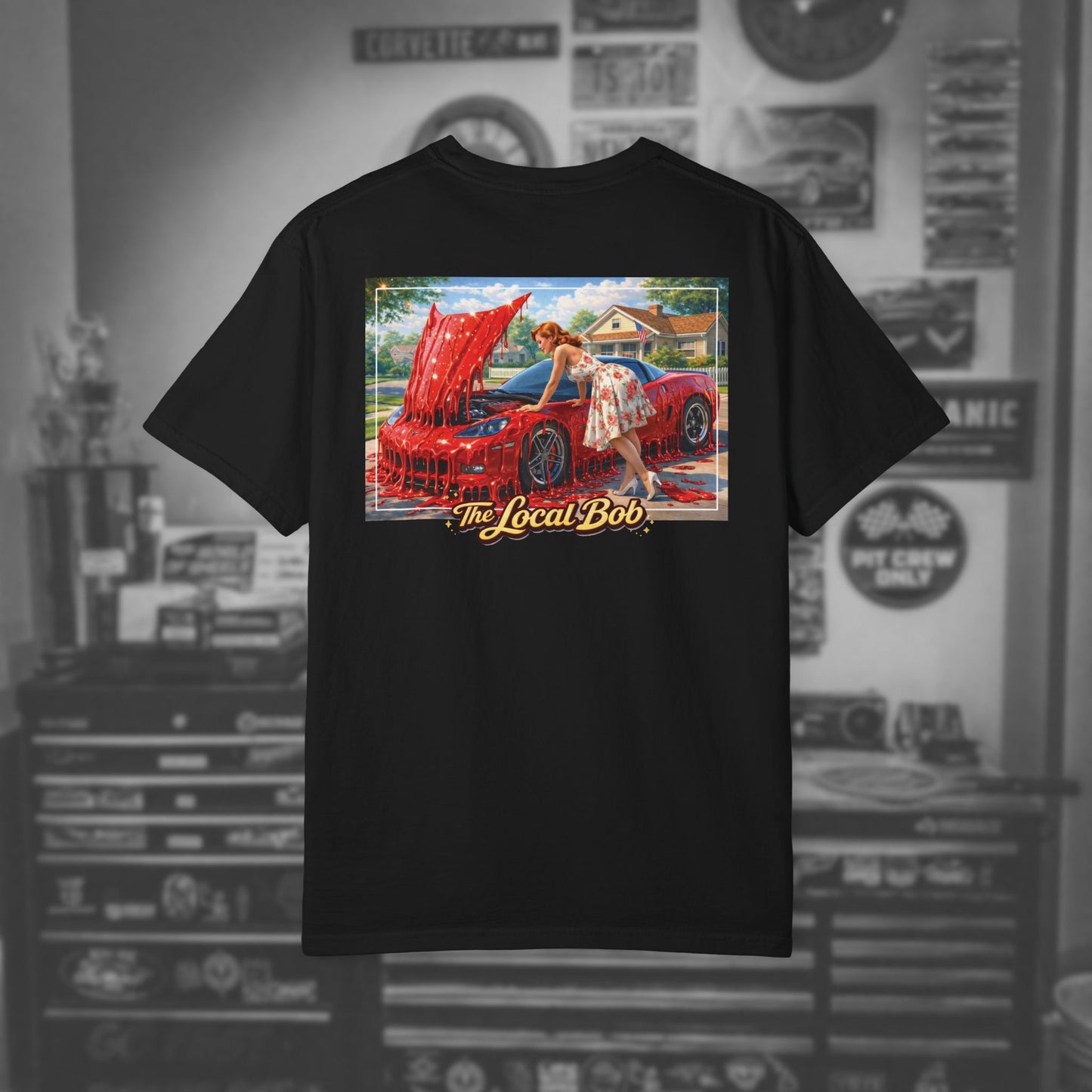 Red, White & Drip Z06 Pinup Tee