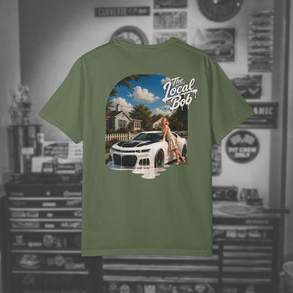 Camaro ZL1 Pinup Tee — 1950s Drip Art T-Shirt