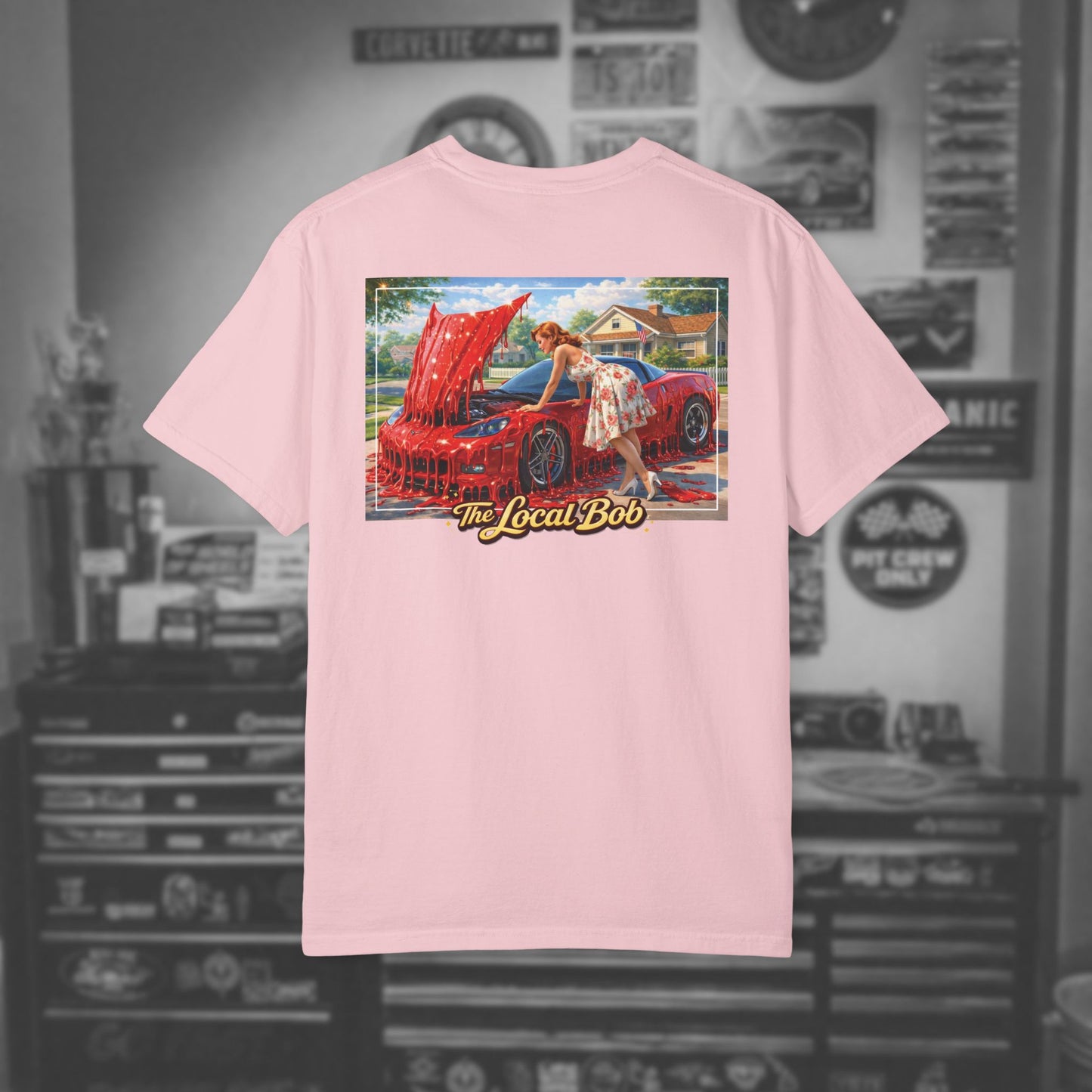 Red, White & Drip Z06 Pinup Tee