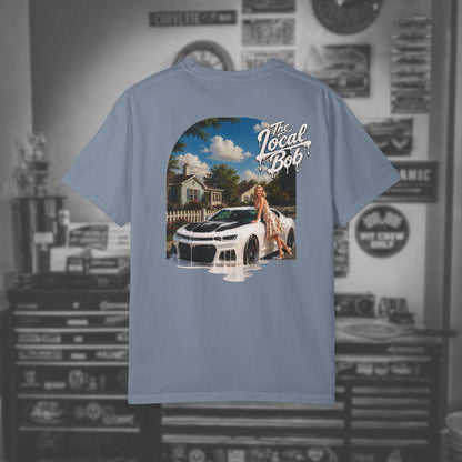Camaro ZL1 Pinup Tee — 1950s Drip Art T-Shirt