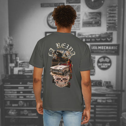 Lowrider Skull Tee — La Reina - Dia los Muertos Graphic T-Shirt