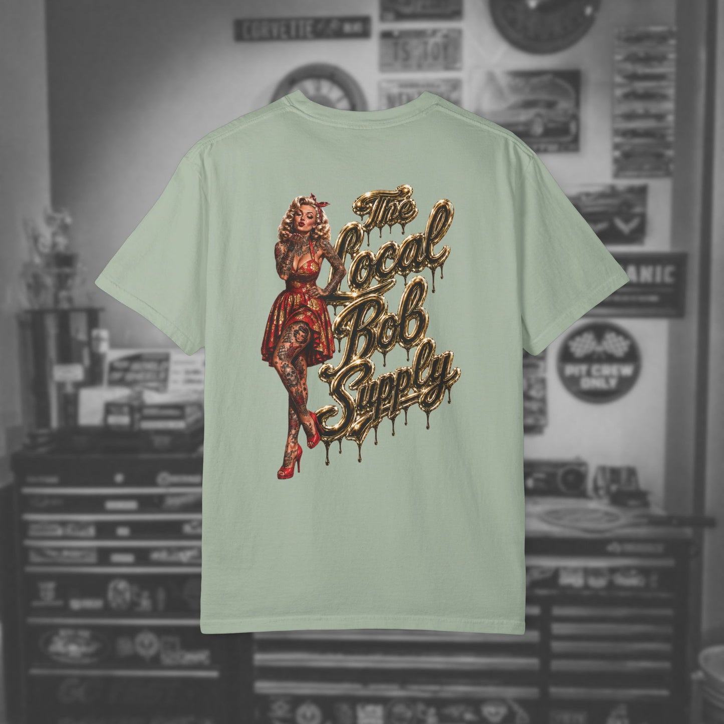 Retro Golden Pinup 'The Local Bob Supply' Graphic Tee