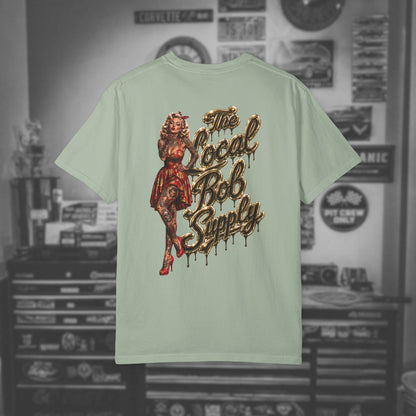 Retro Golden Pinup 'The Local Bob Supply' Graphic Tee