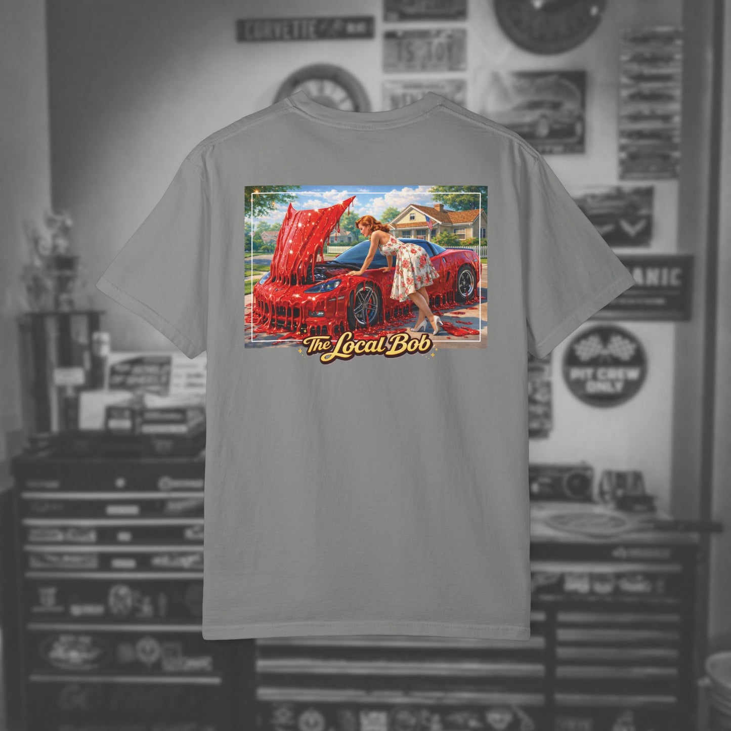 Red, White & Drip Z06 Pinup Tee