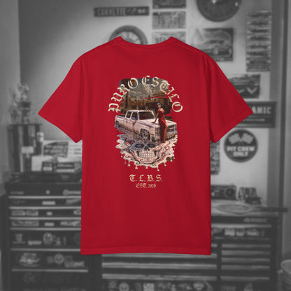 Puro Estilo Square Body Chevy T-Shirt — Día de Muertos Graphic Tee