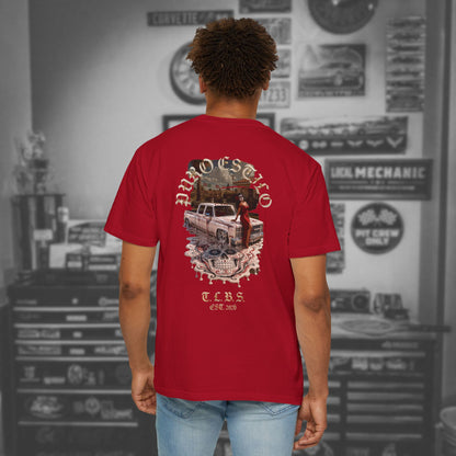 Puro Estilo Square Body Chevy T-Shirt — Día de Muertos Graphic Tee
