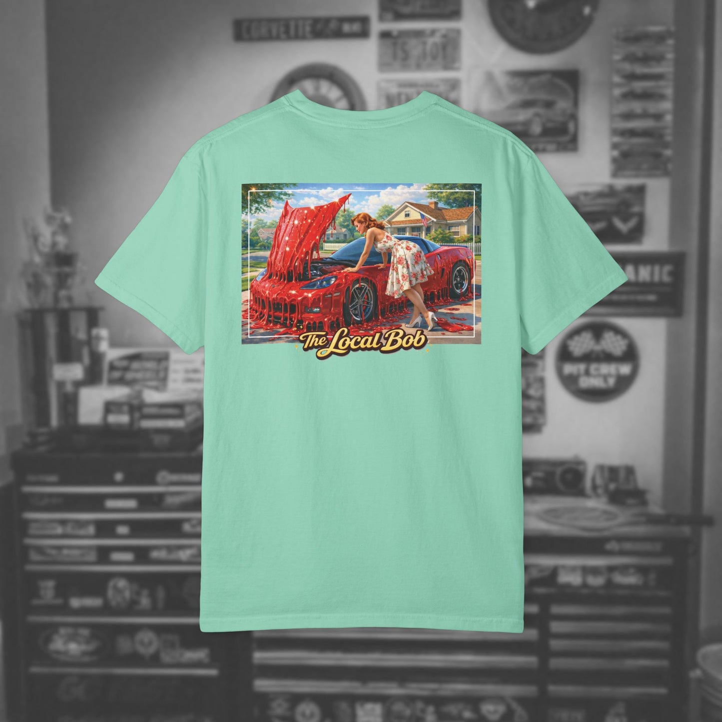 Red, White & Drip Z06 Pinup Tee