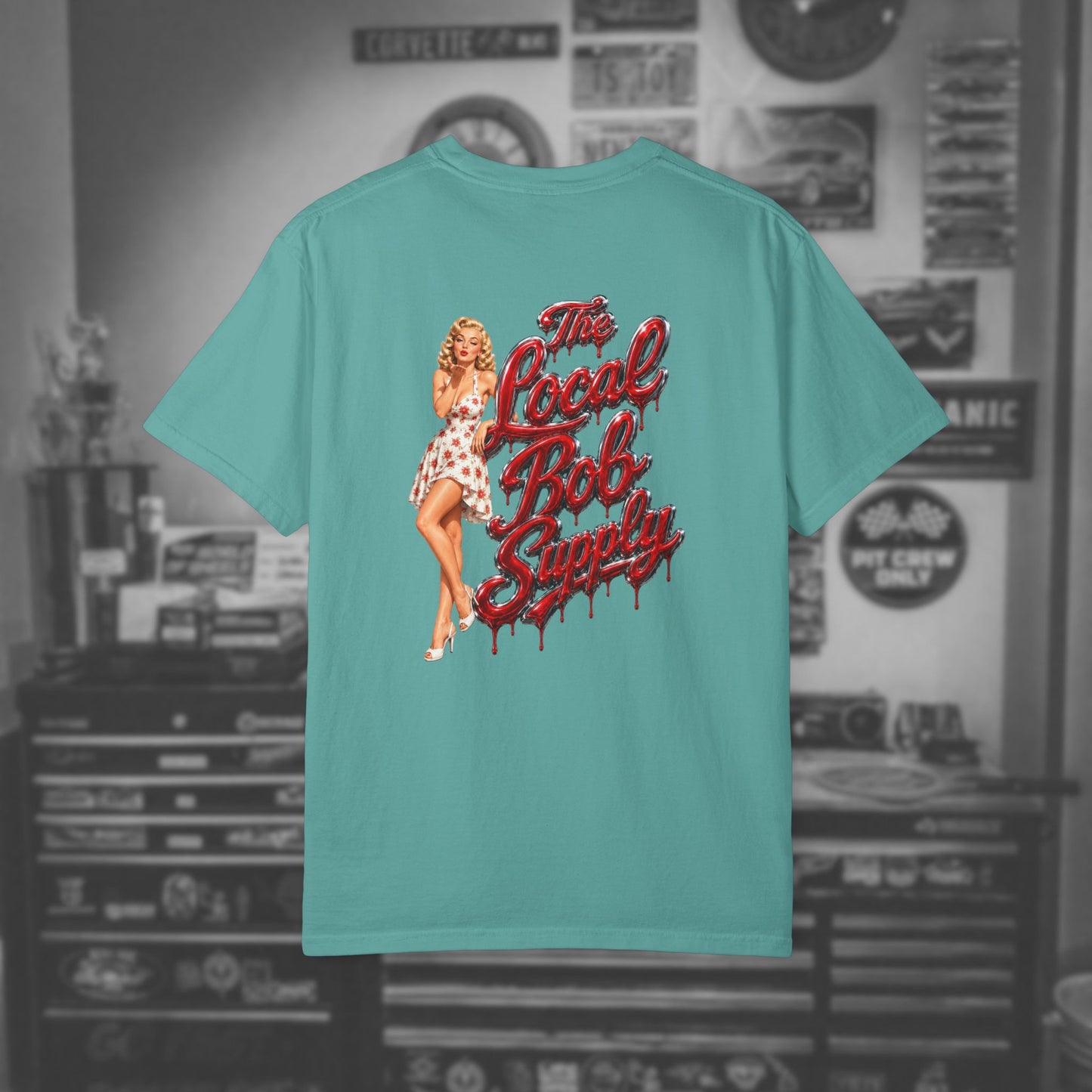 Retro Pin-Up — "The Local Bob Supply" Graphic Tee