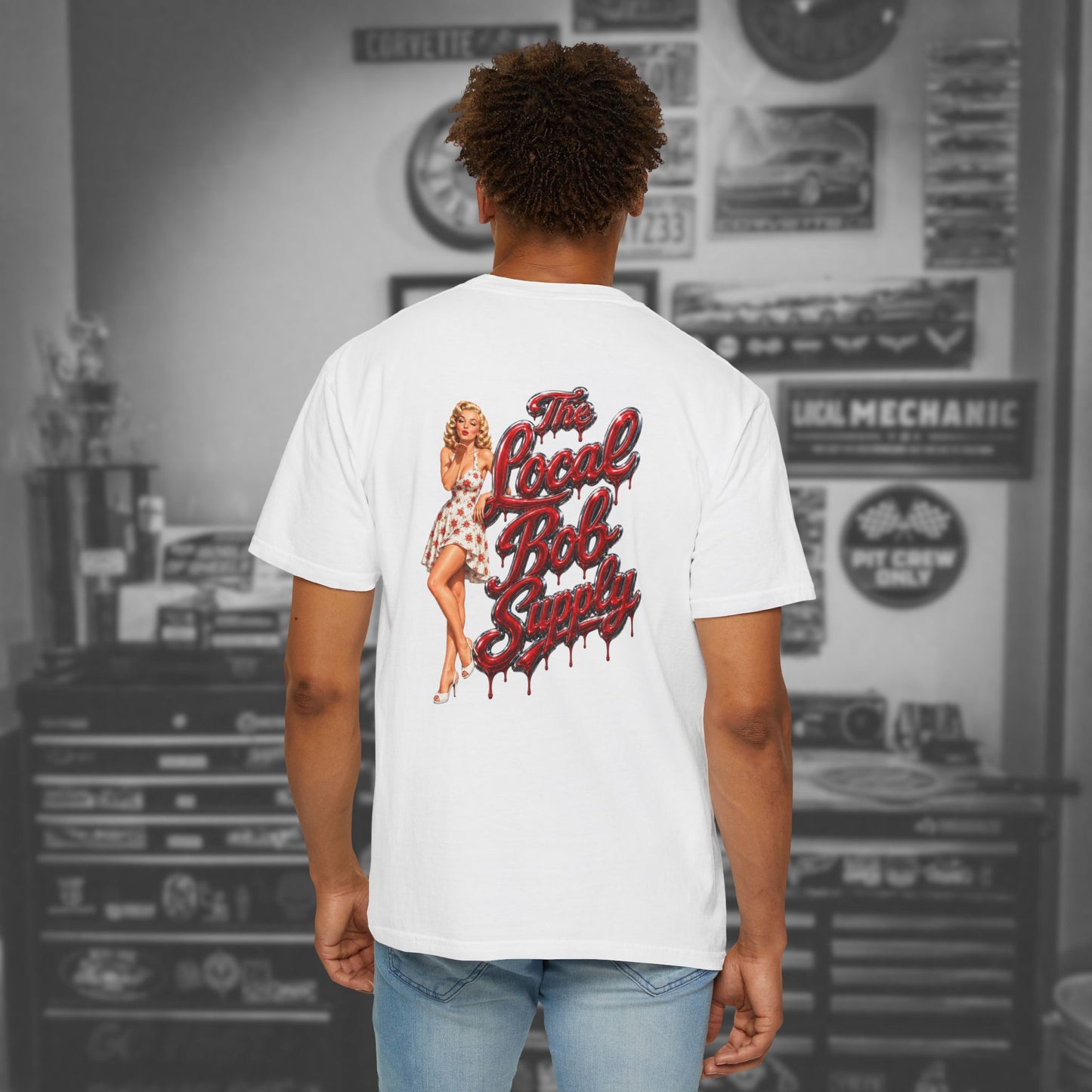 Retro Pin-Up — "The Local Bob Supply" Graphic Tee
