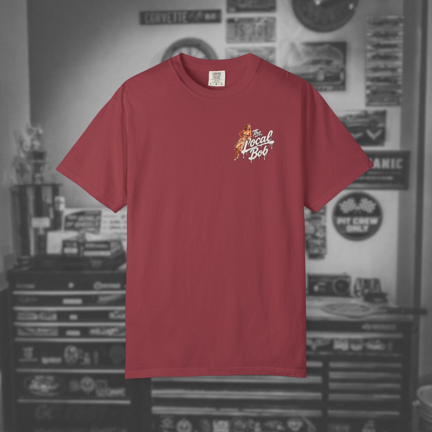 Challenger 1950s Retro Drip Pinup T-Shirt — Unhinged Automotive Art
