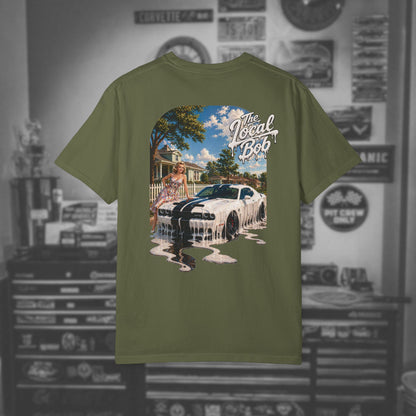 Challenger 1950s Retro Drip Pinup T-Shirt — Unhinged Automotive Art