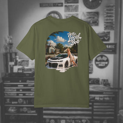 Camaro ZL1 Pinup Tee — 1950s Drip Art T-Shirt