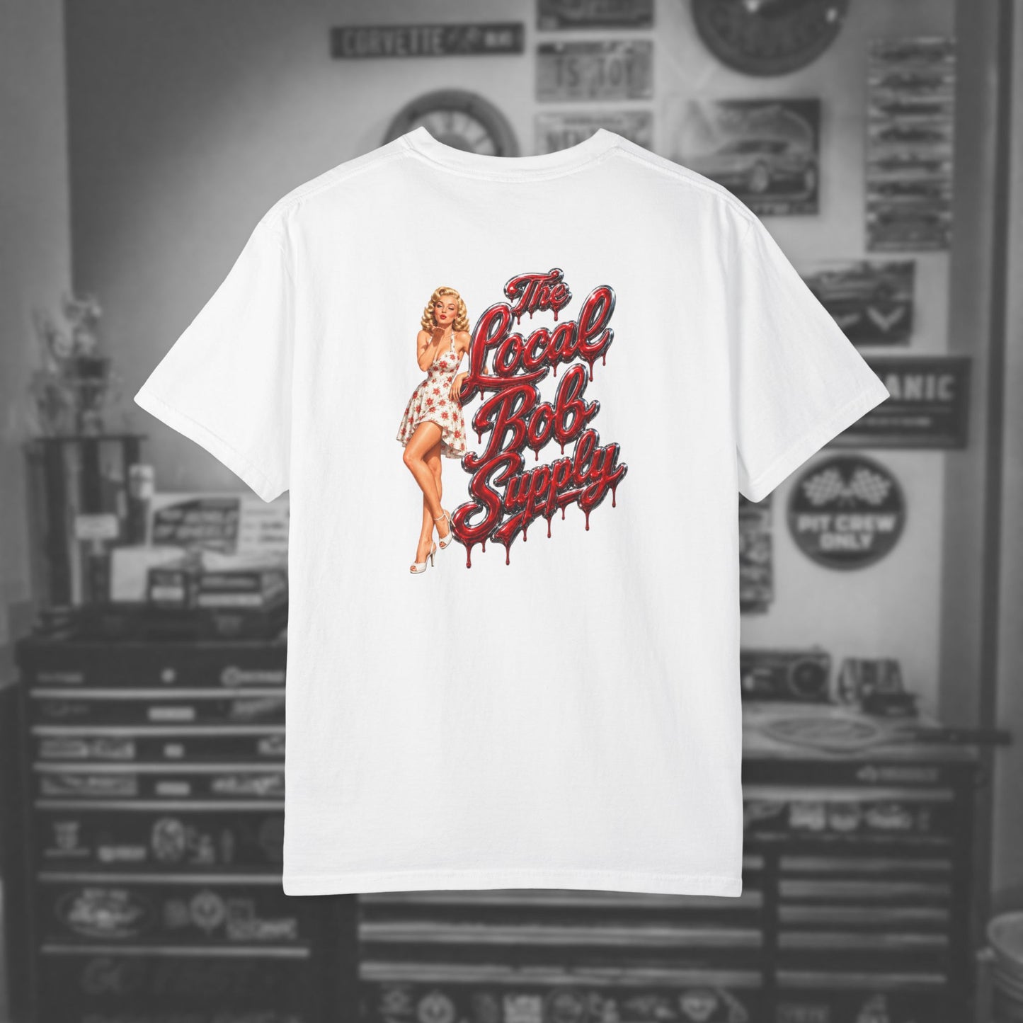 Retro Pin-Up — "The Local Bob Supply" Graphic Tee