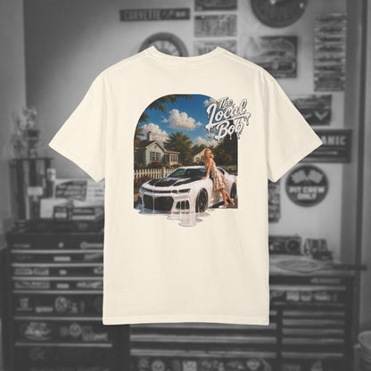 Camaro ZL1 Pinup Tee — 1950s Drip Art T-Shirt