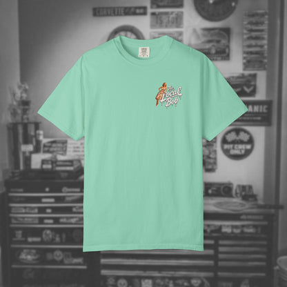 Challenger 1950s Retro Drip Pinup T-Shirt — Unhinged Automotive Art