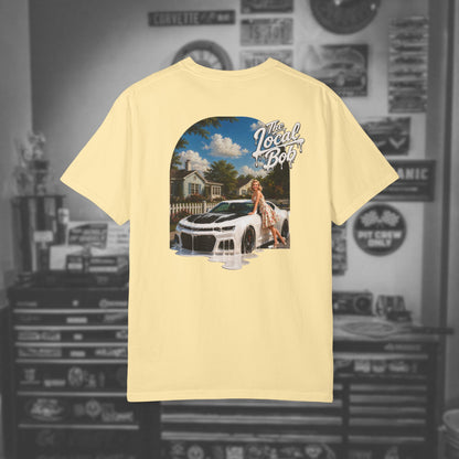 Camaro ZL1 Pinup Tee — 1950s Drip Art T-Shirt