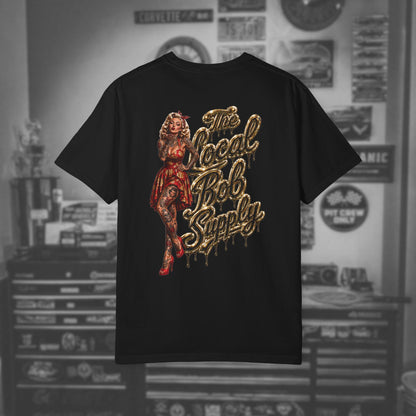 Retro Golden Pinup 'The Local Bob Supply' Graphic Tee