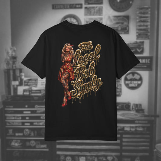Retro Golden Pinup 'The Local Bob Supply' Graphic Tee