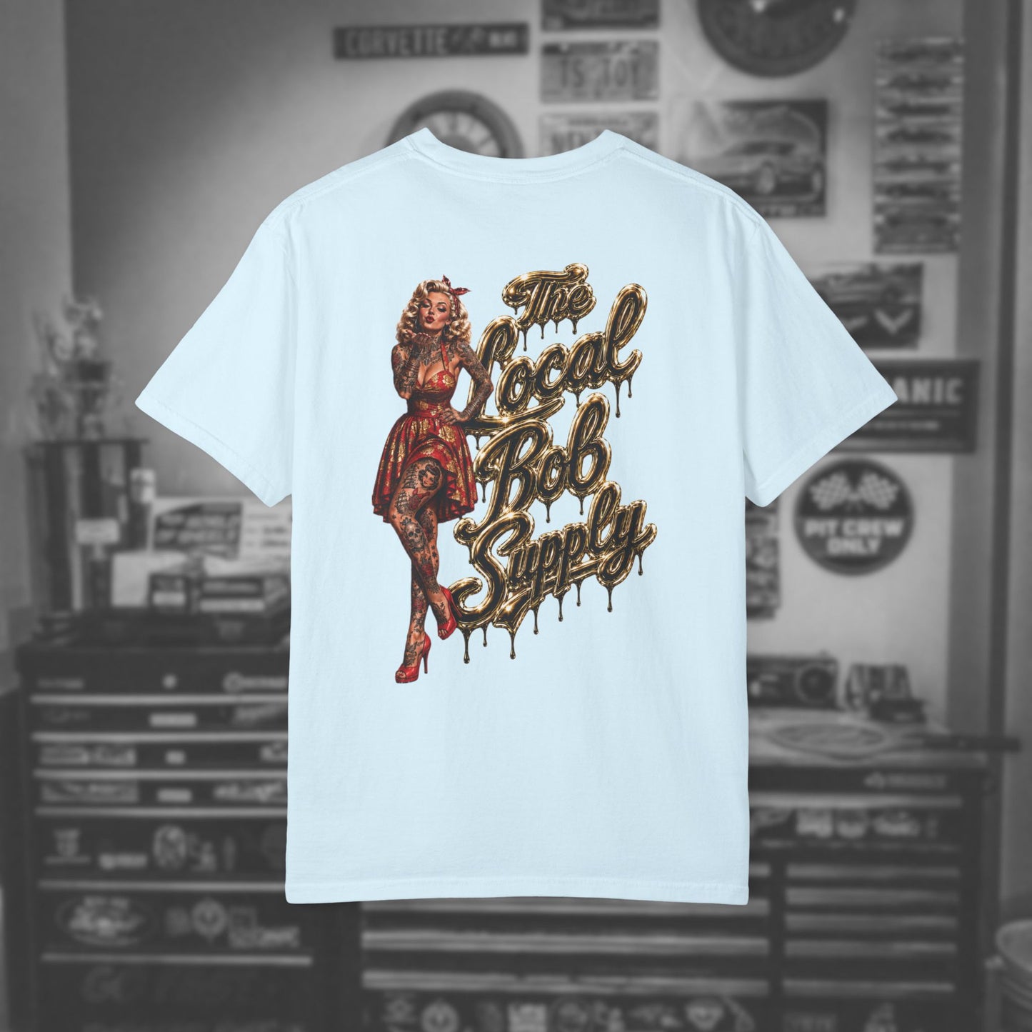 Retro Golden Pinup 'The Local Bob Supply' Graphic Tee