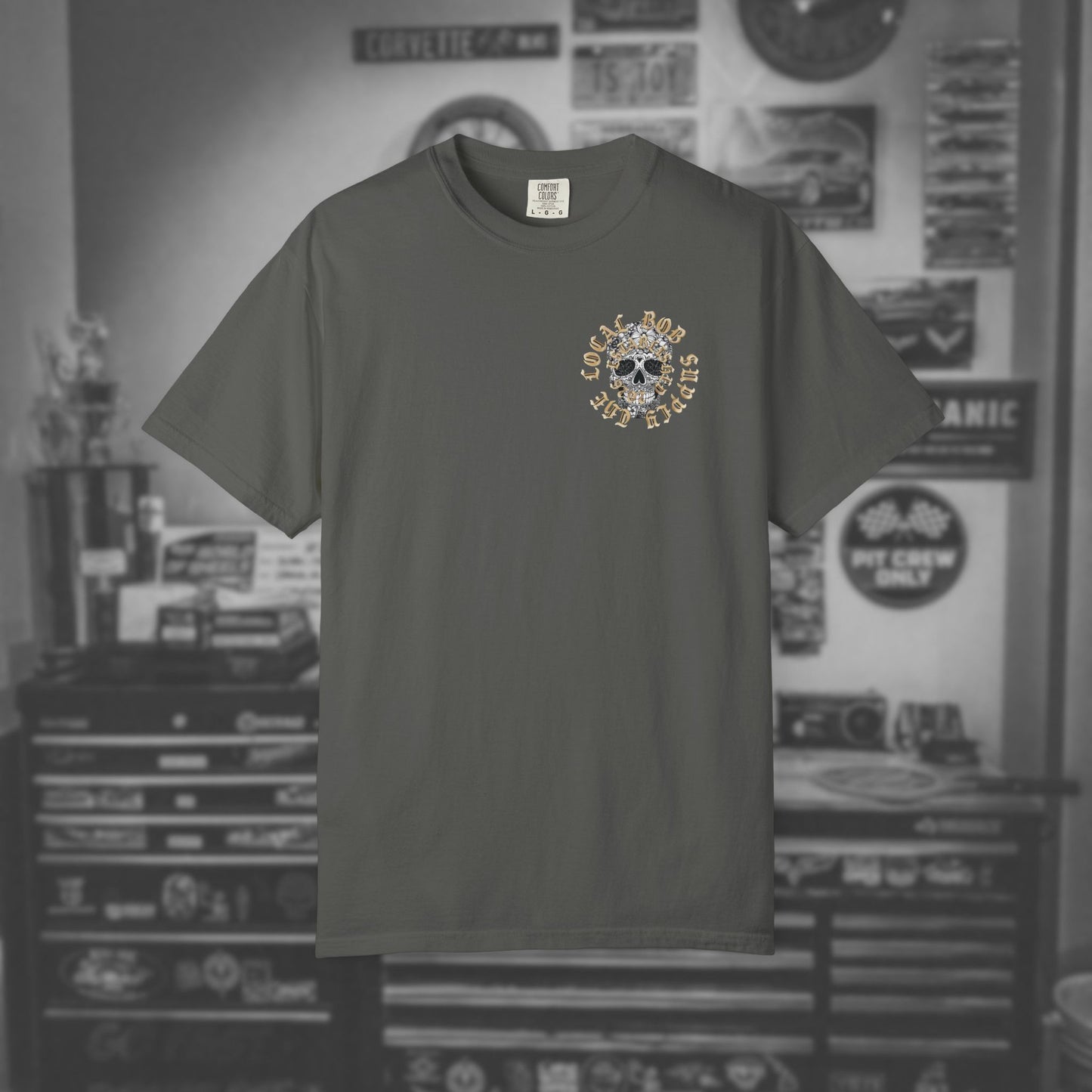 Puro Estilo Square Body Chevy T-Shirt — Día de Muertos Graphic Tee
