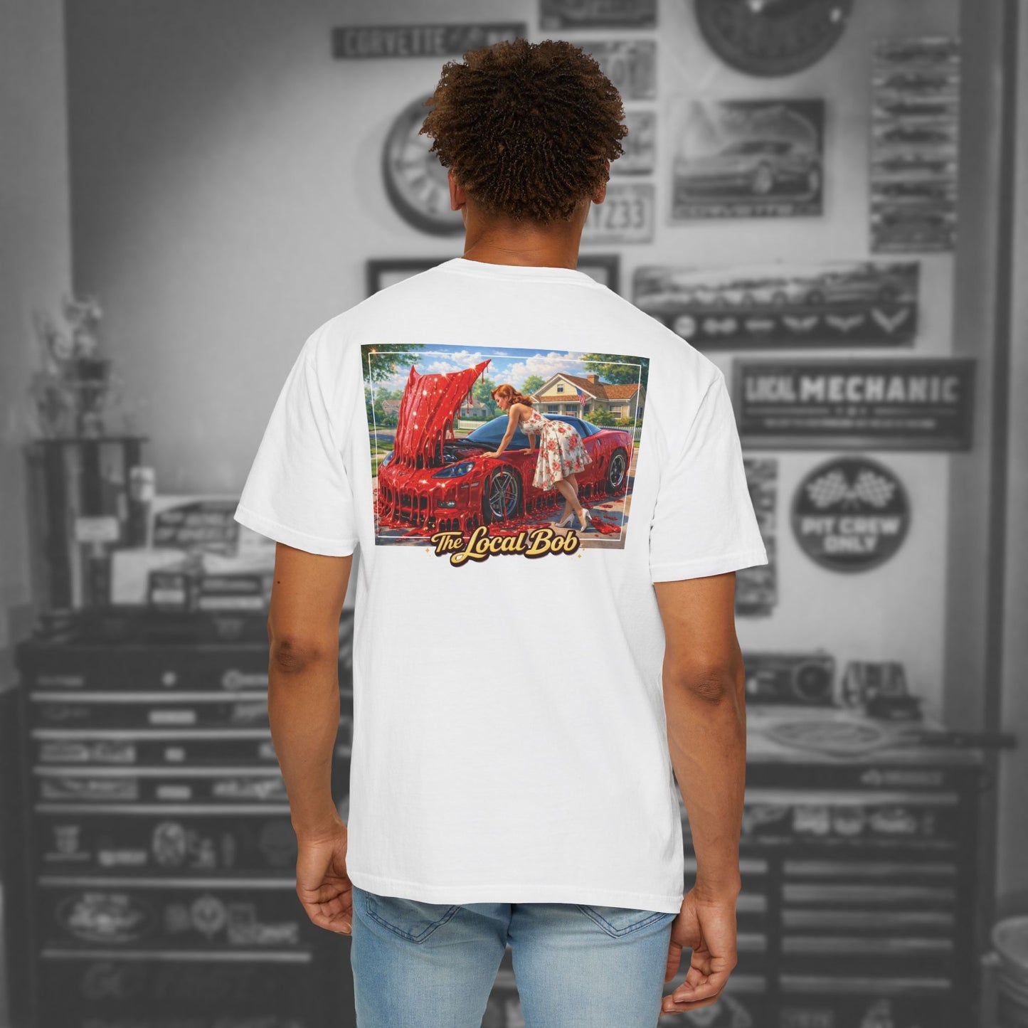 Red, White & Drip Z06 Pinup Tee