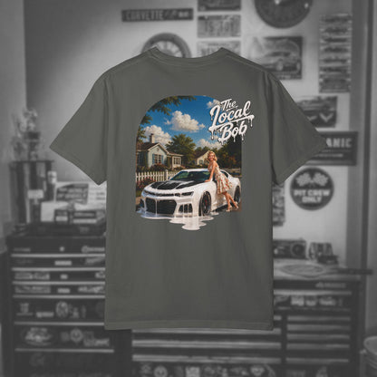 Camaro ZL1 Pinup Tee — 1950s Drip Art T-Shirt