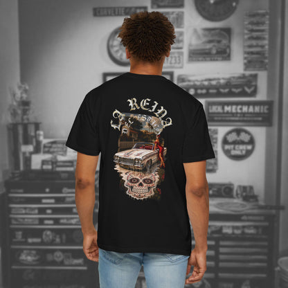 Lowrider Skull Tee — La Reina - Dia los Muertos Graphic T-Shirt