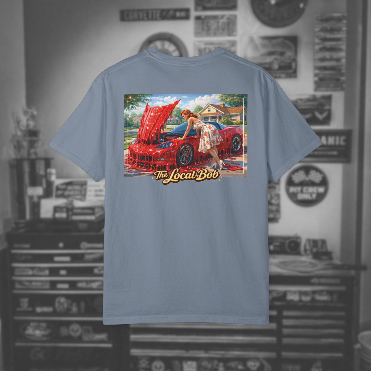 Red, White & Drip Z06 Pinup Tee