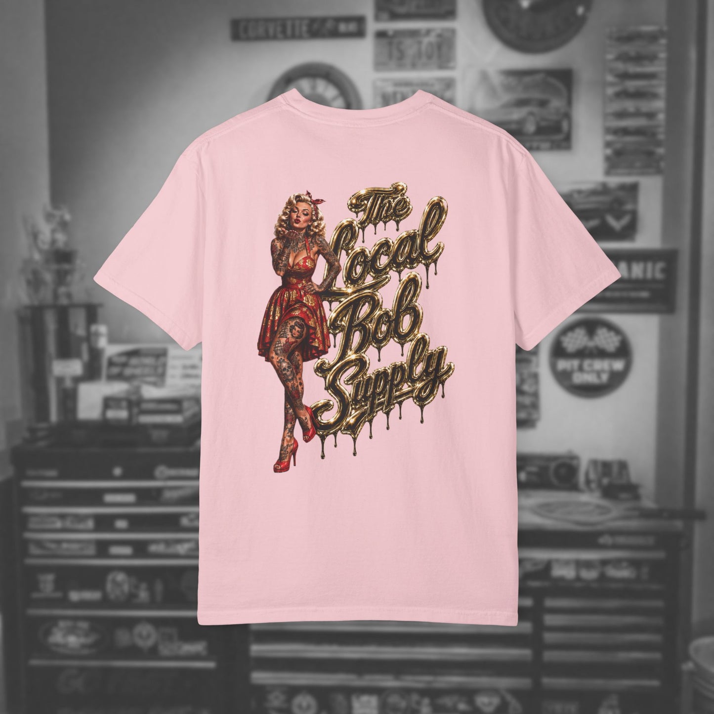 Retro Golden Pinup 'The Local Bob Supply' Graphic Tee